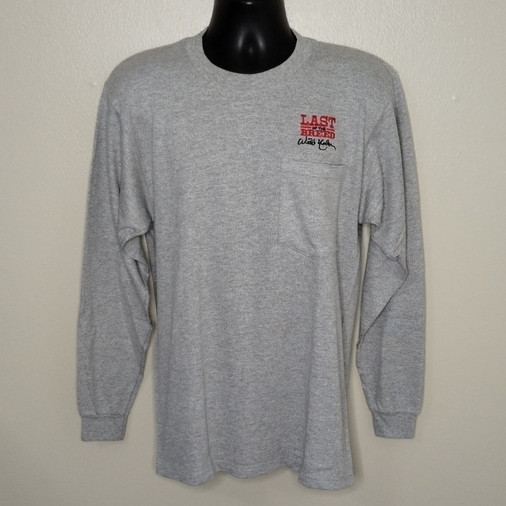 VTG 90s Willie Nelson Adult Medium Band T-Shirt Pocket Tee USA Gray Alore NEW!